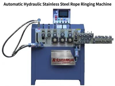 Automatic Hydraulic Stainless Steel Rope Ringing Machine DQ2-8 - Wire Rope Cutting Machine