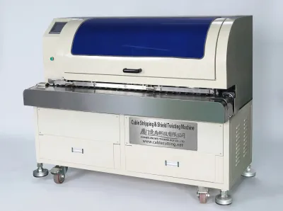 Automatic Cable Stripping & Shield Twisting Machine CS-BST007 - Semi-Auto Wire Brush Machine