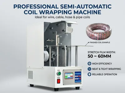 Semi-Automatic Cable Wrapping Packaging Machine WPM-120X
