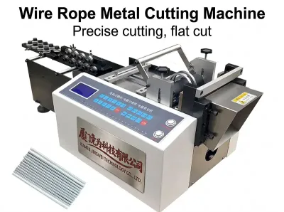 Wire Rope Metal Cutting Machine with LCD Screen & Straightener - Wire Rope Cutting Machine