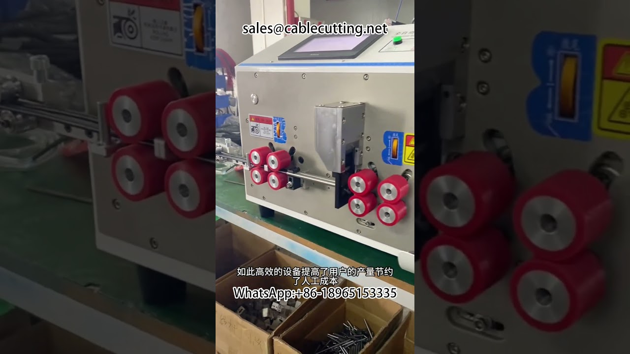 High Power Wire Cutting and Stripping Machine for Double Cat-6 Network Cable