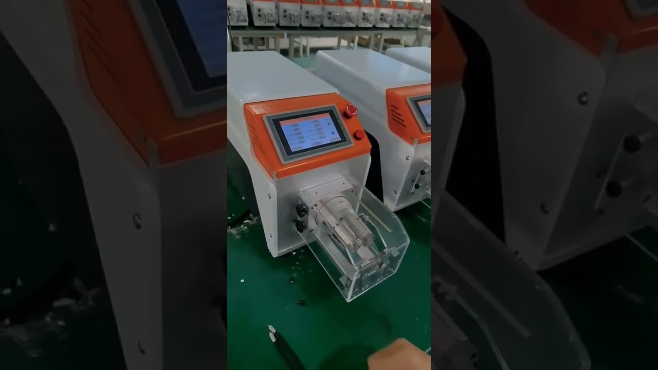 Semi Automatic Pedal Start Rotary Coaxial Wire Cable Stripping Machine #automobile #machine