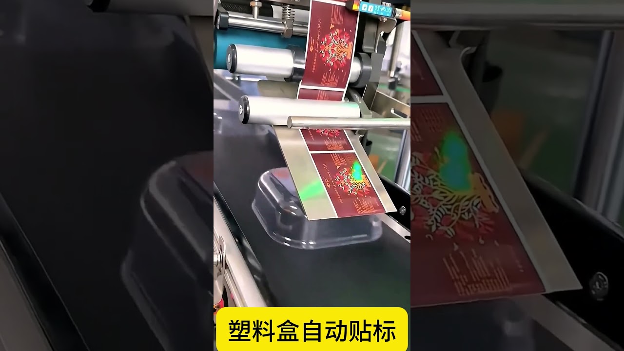 Automatic Flat Surface Labeling Machine for Plastic Boxes and Blister Packs Industrial Labeler