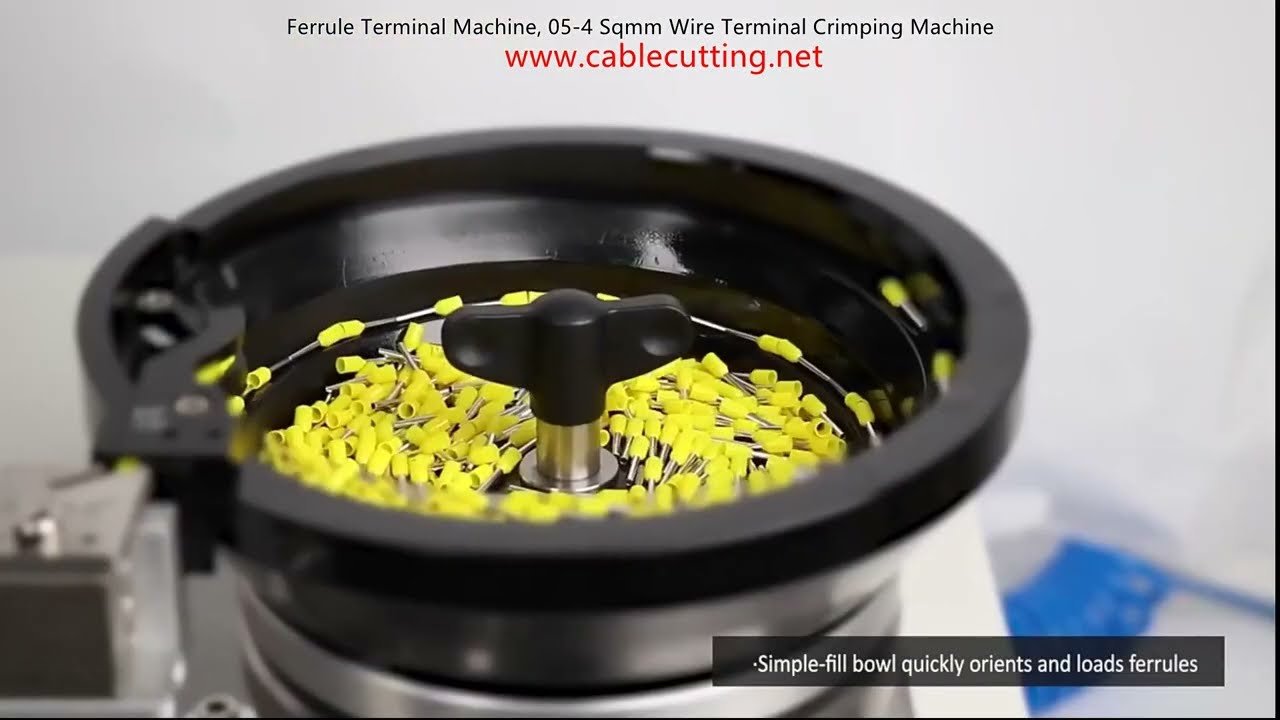 0.5～4sqmm電線用フェルール端子自動圧着機 | 高精度ワイヤー圧着マシン