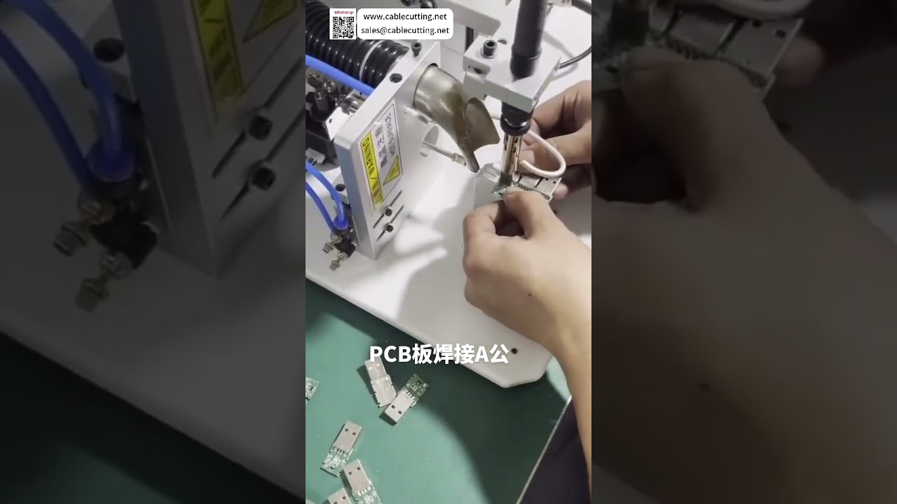 Automatic Wire Soldering Machine  High Efficiency Electronic PCB & Cable Welding Processing Tool - Shorts