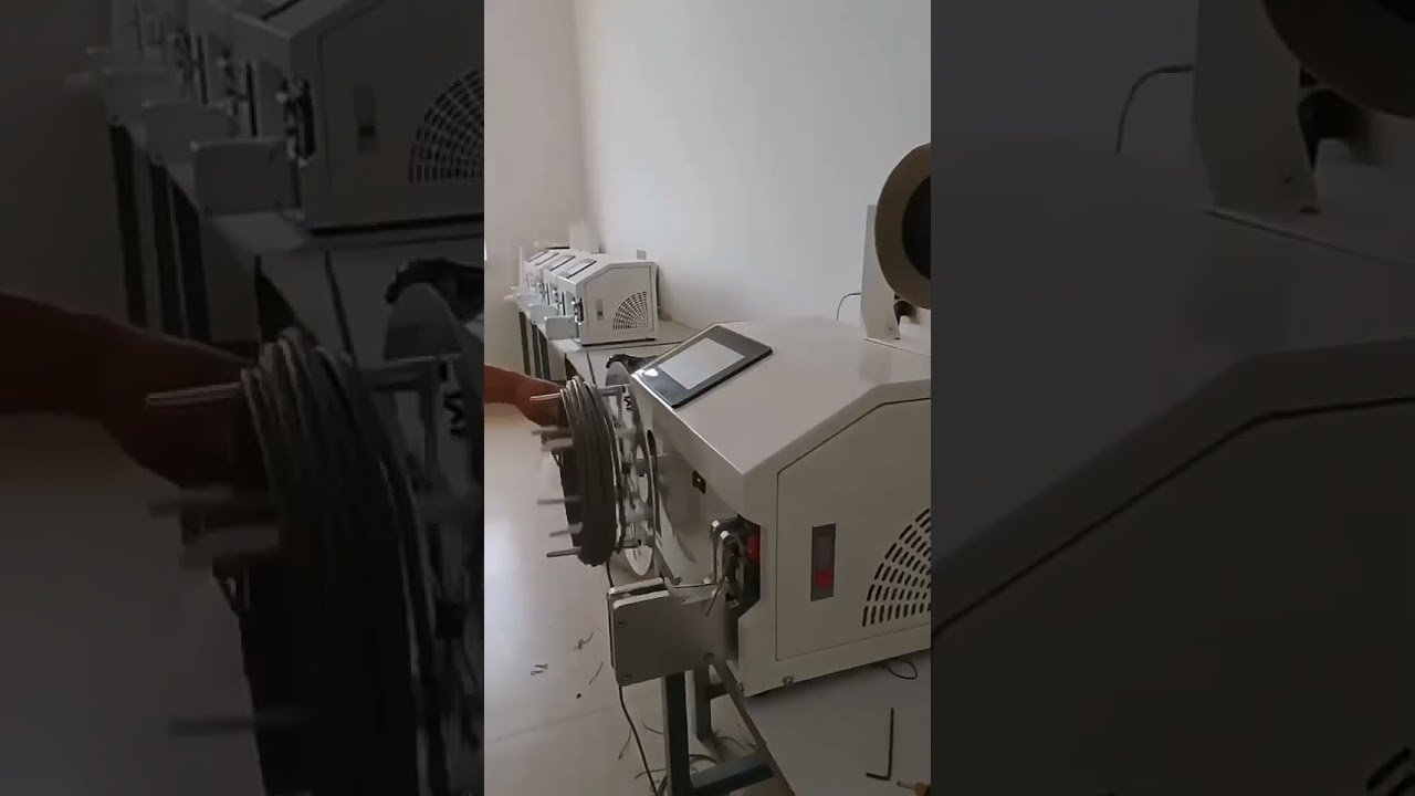 Puoliautomaattinen langan sidontakone | Kaapelikelan käämitys ja sidonta 220V #tehdas #kone