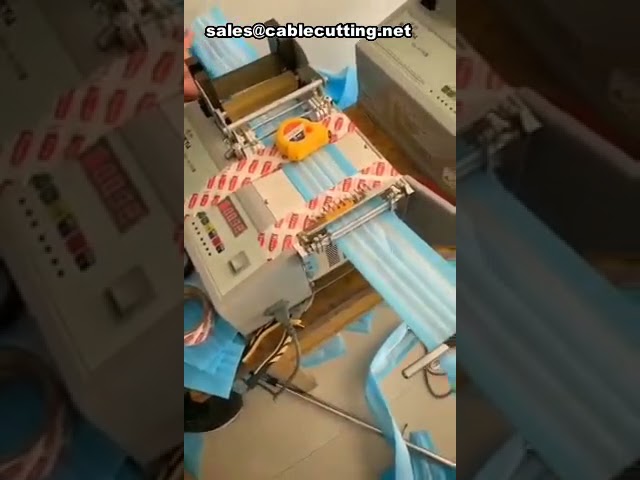 Automatic Zipper Webbing Elastic Tape Leather Strap Mask Ear Loop Cutter Cutting Machine