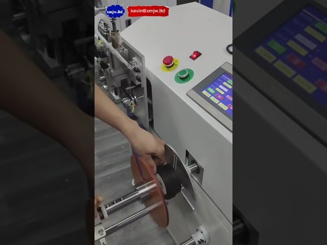 縦型フラットシース電線ケーブル計数・測長・切断・巻取り・結束機 | 自動化コイリングマシン