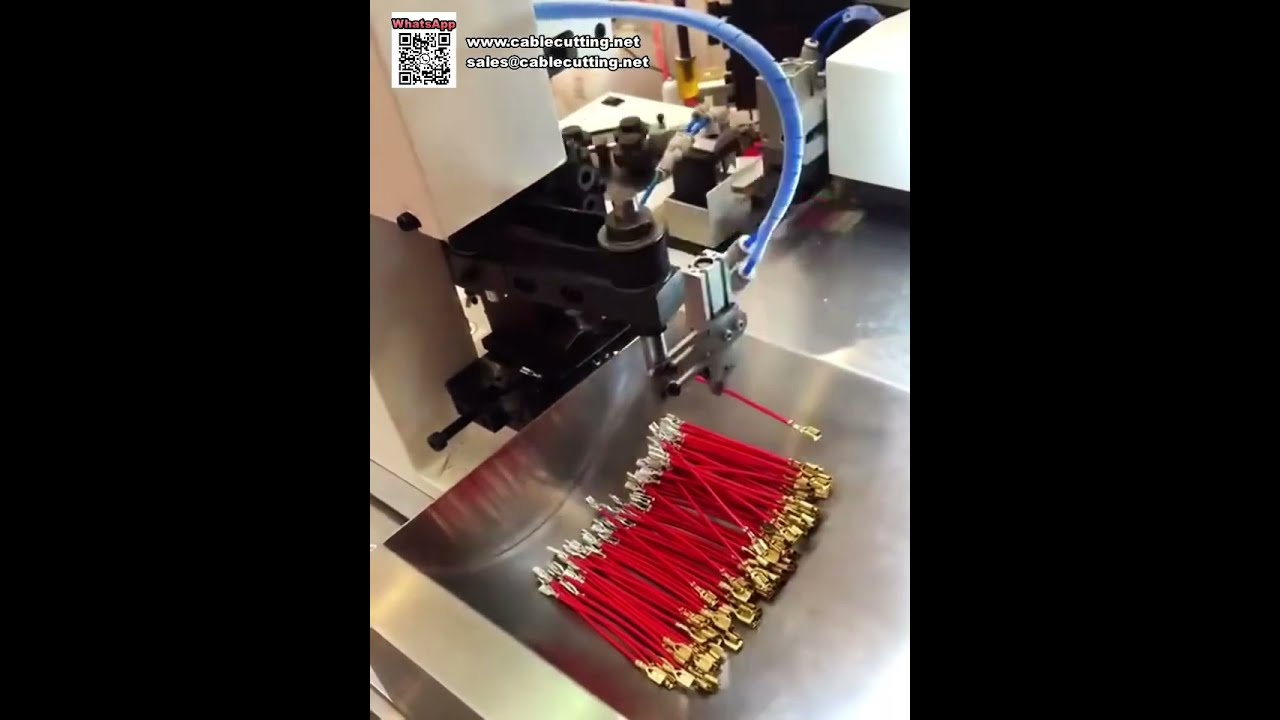 Fully Auto Double Head Terminal Crimping Machine One Click Setup Fast Wire Processing