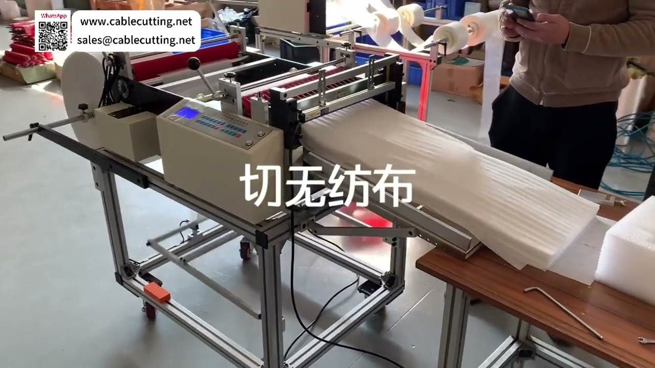 Non Woven Fabric Roll To Sheet Slicing Transverse Cutting Setup Processing System Tools