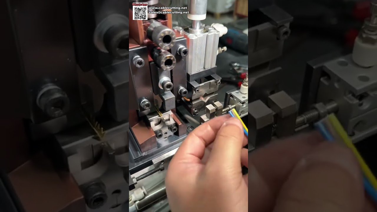 Shark Tooth Terminal Stripping & Crimping Machine — semi auto wire processing