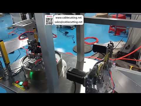 Automatic VGA Cable Winding & Tying Machine  Dual Circle Tie Wire Processing Equipment