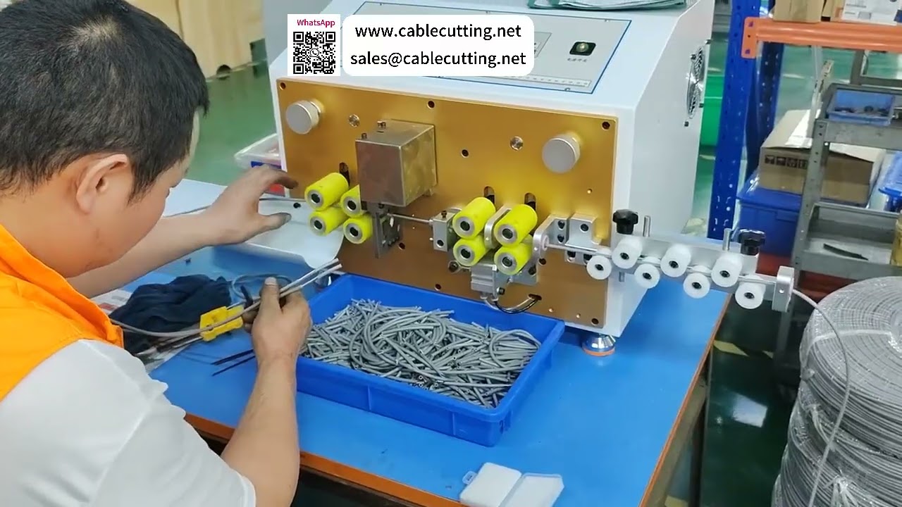 Heavy Duty Cable Cutting & Stripping Machine  125mm Front & 96mm Rear Stripping Processing Tool
