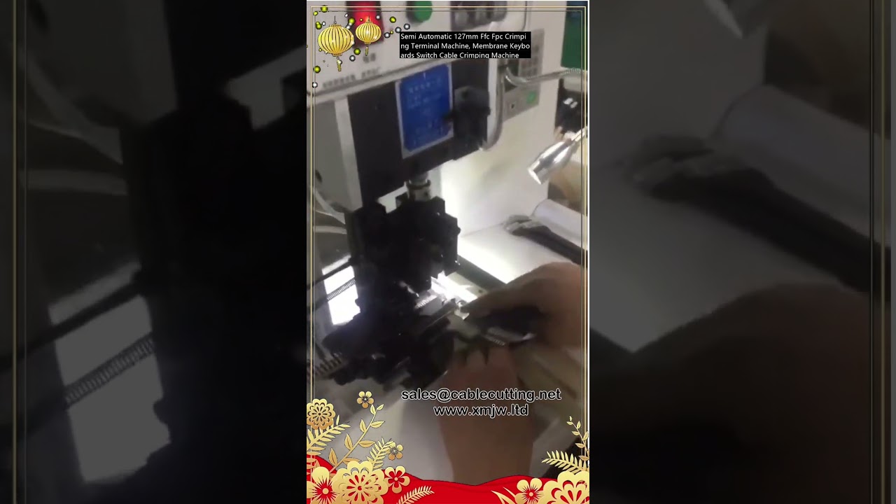 Semi Automatic 127mm Ffc Fpc Crimping Terminal Machine, Membrane Keyboards Switch Cable Crimping